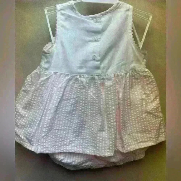 First Moments Vintage Strawberry Onesie stripped Pink and White Bottom Size 3-6 - Picture 5 of 5